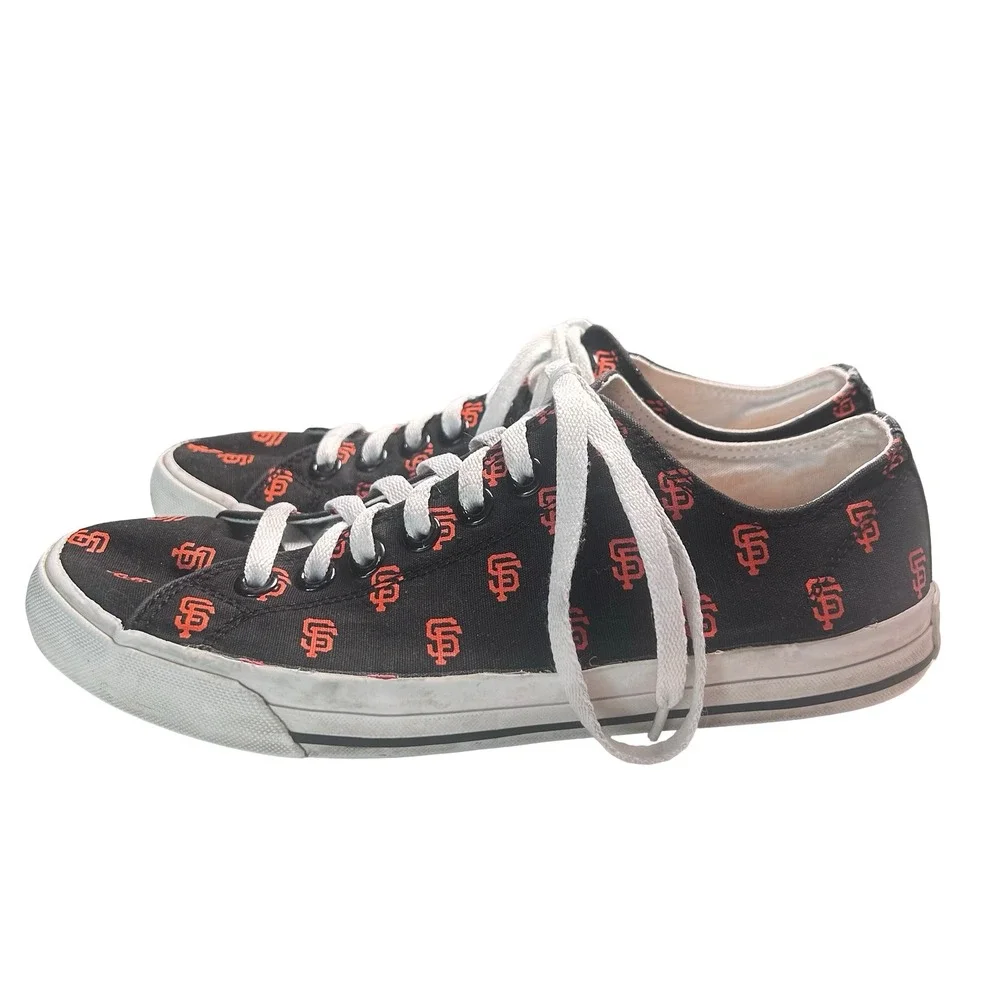 Row One San Francisco Giants MLB Canvas Low Top Sneakers Women's Size 9 Baseball